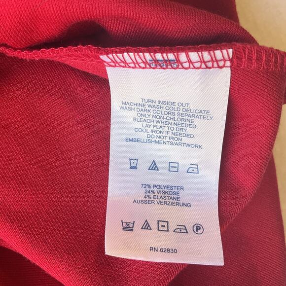 Lands' End Women Midi Dress S (6-8) Red Fit & Flare Sequin Sleeveless Stretch - Picture 3 of 10